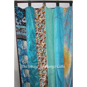Luxury Silk Saree Door <b>Curtains</b> with Traditional Indian Design for Weddings Festivals Hotels and Home Decoration for Export Sale - Product Image 3