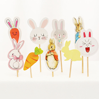 Großhandel Einhorn Regenbogen Happy Birthday Tortendekoration mit Goldglitter-Sternen Kindergeburtstag Partydekoration
