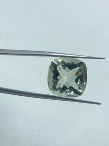 Pierre précieuse en améthyste verte naturelle de qualité supérieure, pierre brute, 21,20 carats, 14 mm, taille coussin, couleur verte, pour la fabrication de bijoux - Product Image 3