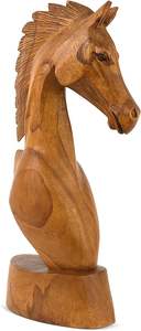 Escultura de caballo en madera pulida, diseño minimalista que captura la nobleza, la fuerza y la artesanía refinada, decoración. - Product Image 4