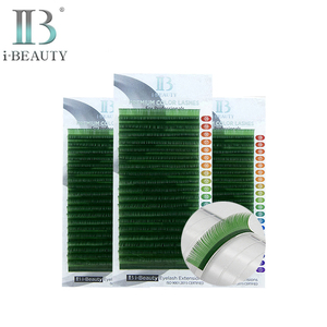 Extensiones de Pestañas I-BEAUTY - Pestañas de Color Premium Ib (Verde) Pestañas Individuales Coloridas - Product Image 1