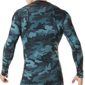 High Quality ODM OEM Customized Long Sleeve Rash Guard <b>Men</b> Spandex/Polyester UPF50 Printed <b>Compression</b> Quick Dry Anti-Bacterial - Product Image 6