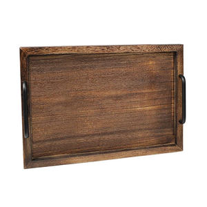 ถาดไม้สำหรับเสิร์ฟพร้อมที่จับโลหะสำหรับโรงแรมร้านอาหารบาร์ - Product Image 5