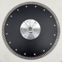 Lame de scie diamantée turbo industrielle OEM Midstar 230 mm, à pressage à chaud, pour coupe humide et sèche, revêtement Ti, avec bride, pour granit et carrelage