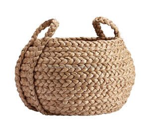 Wholesale Vietnamse Natural Water Hyacinth Seagrass Woven <b>Laundry</b> <b>Basket</b> Storage <b>Basket</b> - Product Image 2
