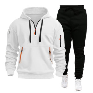 Conjunto Deportivo Personalizado para Hombre con Logotipo Personalizado, Traje Deportivo, Ropa de Entrenamiento, Chaqueta con Capucha y Cremallera, y Pantalones Deportivos - Product Image 2