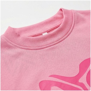 Women <b>Pink</b> 2-Piece <b>Tracksuit</b> Crew Neck Full Sleeve Solid Color Sweatshirt & Joggers Set Casual Spring Wear - Product Image 4