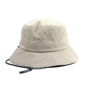 Sombrero de Pescador de Color Sólido con Correa Ajustable, Unisex para Adultos, Estilo Casual para Primavera/Verano, Tela de Poliéster Beige - Product Image 4