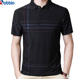 เสื้อเชิ้ตผู้ชายมาใหม่สำหรับฤดูร้อน ผ้าฝ้าย 100% สำหรับเสื้อโปโล แขนสั้น ลายทาง สวมใส่สบายๆ สำหรับเดินทางไปทำงาน มีลายและสีพื้น - Product Image 4