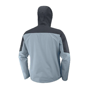 Blouson bomber noir et gris pour homme, à capuche, manches longues, motif color block, vêtement d'extérieur décontracté d'hiver, LOGO personnalisé - Product Image 5