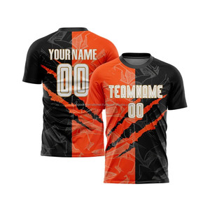 Custom Sublimated <b>Soccer</b> Jersey Pink Black Team Name Number Unisex Short Sleeve Crew Neck Moisture Wicking Polyester Sportswear - Product Image 4