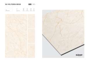 กระเบื้องพอร์ซเลนเคลือบน้ำตาลคุณภาพสูง ขนาดใหญ่ 600x1200 มม. สำหรับห้องนั่งเล่น ห้องน้ำ ห้องครัว และตกแต่งภายในระดับพรีเมียม - Product Image 4