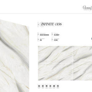 Carreaux de porcelaine brillants de qualité supérieure, aspect pierre contemporaine, 800x1600, 1200x1800, 750x1500 mm, carreaux de luxe pour murs intérieurs - Product Image 1