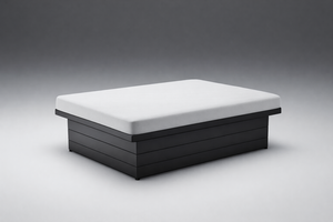 Heavy Duty Metal Platform <b>Bed</b> <b>Frame</b> Steel Slat Base Strong Support No Box Spring Needed Modern Design Gujarat Origin for Hotel - Product Image 3