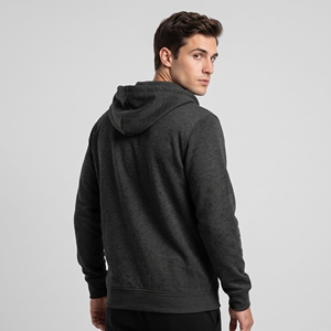 Sweat-shirt à capuche zippé noir pour homme Dumela, en molleton, coupe classique, pour l'automne, logo thermocollé sur le devant - Product Image 6