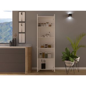 Armadio Dispensa Bianco a Cinque Ripiani per Organizzazione Cucina - Product Image 3