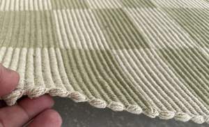 Alfombra tejida a mano con textura de nervaduras, diseño geométrico, precio directo de fábrica, para interiores de lujo. - Product Image 2