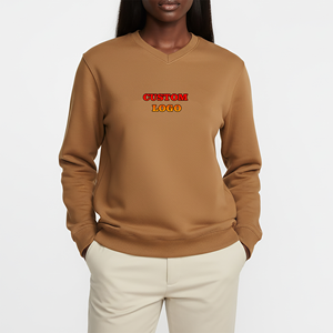 OEM/ODM Custom Logo 100% Cotton Fleece Oversized Women's Sweatshirt O-Neck Hip Hop Style Streetwear Sweatshirt in Low Price OEM - Product Image 6