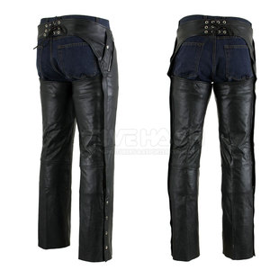 Chaps en cuir pour hommes de haute qualité, durables, lavés, vente en gros, meilleur prix, logo personnalisé imprimé sur les chaps en cuir - Product Image 2