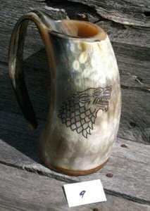 Corne à boire Viking en corne de buffle, verre à bière médiéval en corne d'ox naturelle polie - Product Image 6