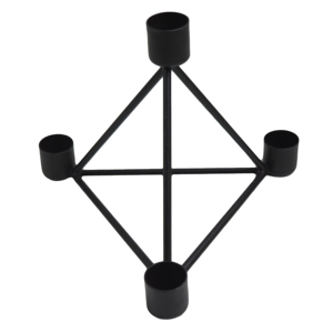 Solid Metal Wire Home Indoor Table Decor 3-<b>Holder</b> Design Black Colored <b>Candle</b> Stand with Finishing for Christmas - Product Image 4
