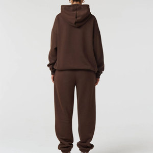 ชุดวอร์มผู้หญิงสีพื้น สตรีทแวร์มาใหม่ ชุดลำลองสำหรับผู้ใหญ่ ผ้าฝ้าย 100% ชุดออกกำลังกายสำหรับผู้หญิง - Product Image 2