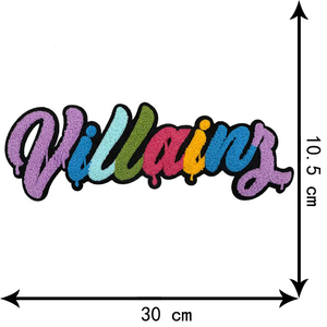 Lettres de grande taille personnalisées patchs chenille transfert de chaleur sur fer à repasser coloré style liberté patchs chenille pour vêtement - Product Image 6