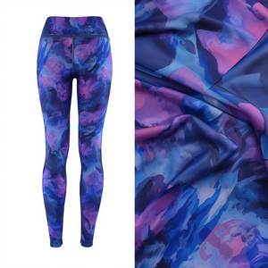 Leggings de Yoga de Cintura Alta con Estampado Abstracto para Mujer, con Material de Spandex/Nylon sin Costuras y Cintura Elástica - Product Image 4