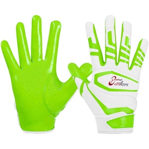 Gants de football américain personnalisés, paume en silicone haute adhérence, flexibles, légers, unisexes, pour receveurs sportifs - Product Image 4