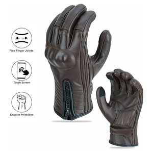 Wholesale Motorbike Riding Protection Racing Gloves Anti Slip Cowhide Protection Motorbike Outdoor Sports Gloves - Product Image 2