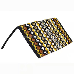 Almohadillas de sillín tejidas a mano DE DOBLE TEJIDO de lana de Nueva Zelanda de la mejor calidad, colores atractivos, manta de caballo para espectáculo occidental - Product Image 5