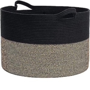 Colorful Macrame Large Size <b>Baskets</b> Stylish Cotton Rope Storage Organizer Ideal For Home Laundry Toys And Room Decor Use - Product Image 3