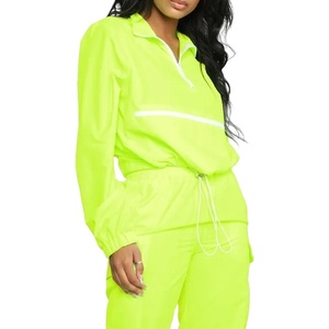 Women's <b>White</b> Black Solid Casual Hooded Short Sports Wear <b>Set</b> Long Sleeve Regular Fit Full Waterproof Fleece <b>2</b> <b>Piece</b> Outfit 100% - Product Image 4