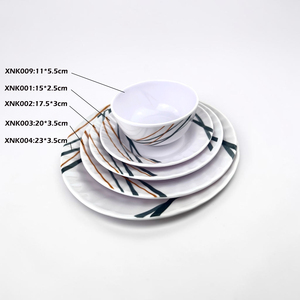 Vajilla Moderna de Melamina con Diseño de Líneas Asiáticas, Platos Hondos, Tazón para Arroz, Apta para Lavavajillas, No Tóxica, de Grado Alimenticio, para Fiestas - Product Image 2
