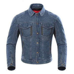 Chaqueta de Motociclista de Mezclilla para Hombre HSN XPORT, Chaqueta de Motociclista de Algodón Azul - Product Image 1