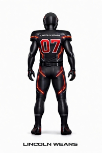 Uniforme de football américain personnalisé, maillot d'équipe sublimé, maille respirante de haute qualité, 100% polyester, manches courtes, antibactérien - Product Image 4