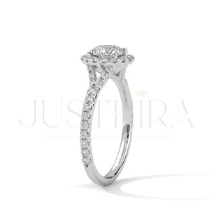 Bague solitaire à sertissage à griffes et diamant rond, modèle 2026, la plus vendue, pour usage quotidien, bureau et mariage, cadeau élégant pour elle - Product Image 4