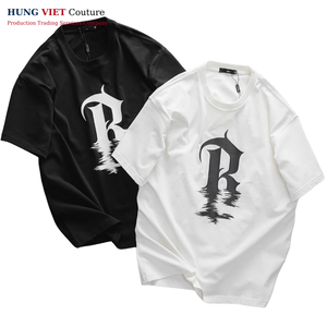 Camisetas de algodón lisas para hombre, camisetas de tela transpirable a la moda de alta calidad con cuello redondo, camisetas unisex vietnamitas al por mayor - Product Image 2