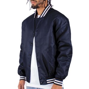 Hot Sale <b>Men</b> High Quality Satin Baseball Jackets High Street Varsity Custom Style Design Varsity Jacket - Product Image 6