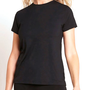 Camisetas de Mujer de Diseño Personalizado en Colores Lisos, Estilo de Manga Corta, Tejido Transpirable, Ajuste Cómodo, Camiseta Informal para Mujer - Product Image 3