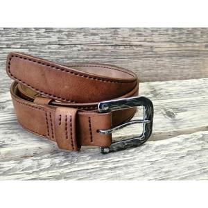 Ceintures en cuir véritable tendance, faites à la main, avec boucle en laiton de luxe, style campagnard, dernières nouveautés, pour hommes. - Product Image 5