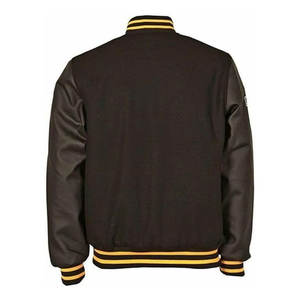 Mens Pittsburgh P Logo Baseball Varsity <b>Pirates</b> Black Letterman Bomber <b>Jacket</b> Casual Streetwear Fashion <b>Jacket</b> Cotton Blend - Product Image 6