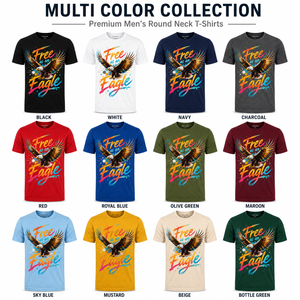 เสื้อยืดคอกลมแขนยาวสีดำทรงหลวมสไตล์ฮิปฮอปสำหรับผู้ชาย พิมพ์ลายฟรี แอส อีเกิล ผ้าเจอร์ซีย์คอตตอน 100% ระบายอากาศได้ดี น้ำหนัก 180 กรัม รับสกรีนโลโก้ตามสั่ง - Product Image 3