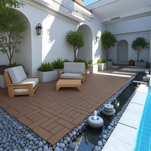 Piastrelle per Pavimenti Esterni/Interni ZZ Style 12 Pollici, Incastrabili, Facili da Installare - Installazione Rapida - Product Image 1