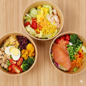 Sustainable 32oz Food <b>Bowls</b> for Party Catering and Restaurant Takeout Applications Hot and Cold Food Packaging and Delivery Use - Product Image 1
