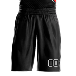 Conjunto de Uniforme de Baloncesto Sublimado Personalizado, Negro y Rojo, Sin Mangas, Corte Atlético, Unisex para Adultos, Malla Transpirable - Product Image 6