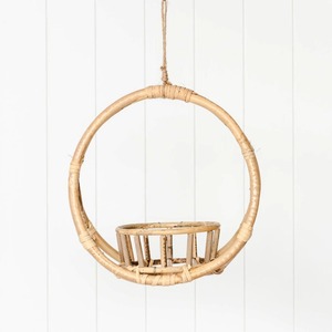 Top vente rotin suspendu jardinière panier arrière-cour jardin décor osier plante porte-pot paniers - Product Image 3