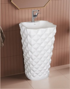 AMAZING ATTRACTION ONE PIECE VESSEL <b>BASIN</b> CADILLAC SERIES EUROPEAN DESIGN 430X430X810mm 9L CAPACITY POLISHED FINISH WHOLESALE - Product Image 1