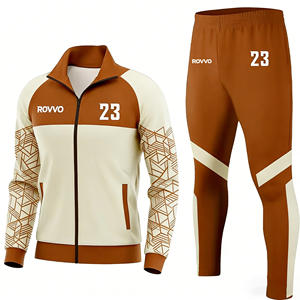 Ensemble de survêtement à capuche ROVVO, manches longues, fermeture éclair sur le devant, numéro 23, design sportif, vêtements d'automne, unisexe, adulte - Product Image 1