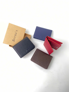 Cartera Bifold con Bloqueo RFID para Hombre, de Cuero Genuino, Delgada, con Cierre de Botón, Compatible con Monedas, para Uso Comercial, Estuche para Tarjetas de Crédito - Product Image 4